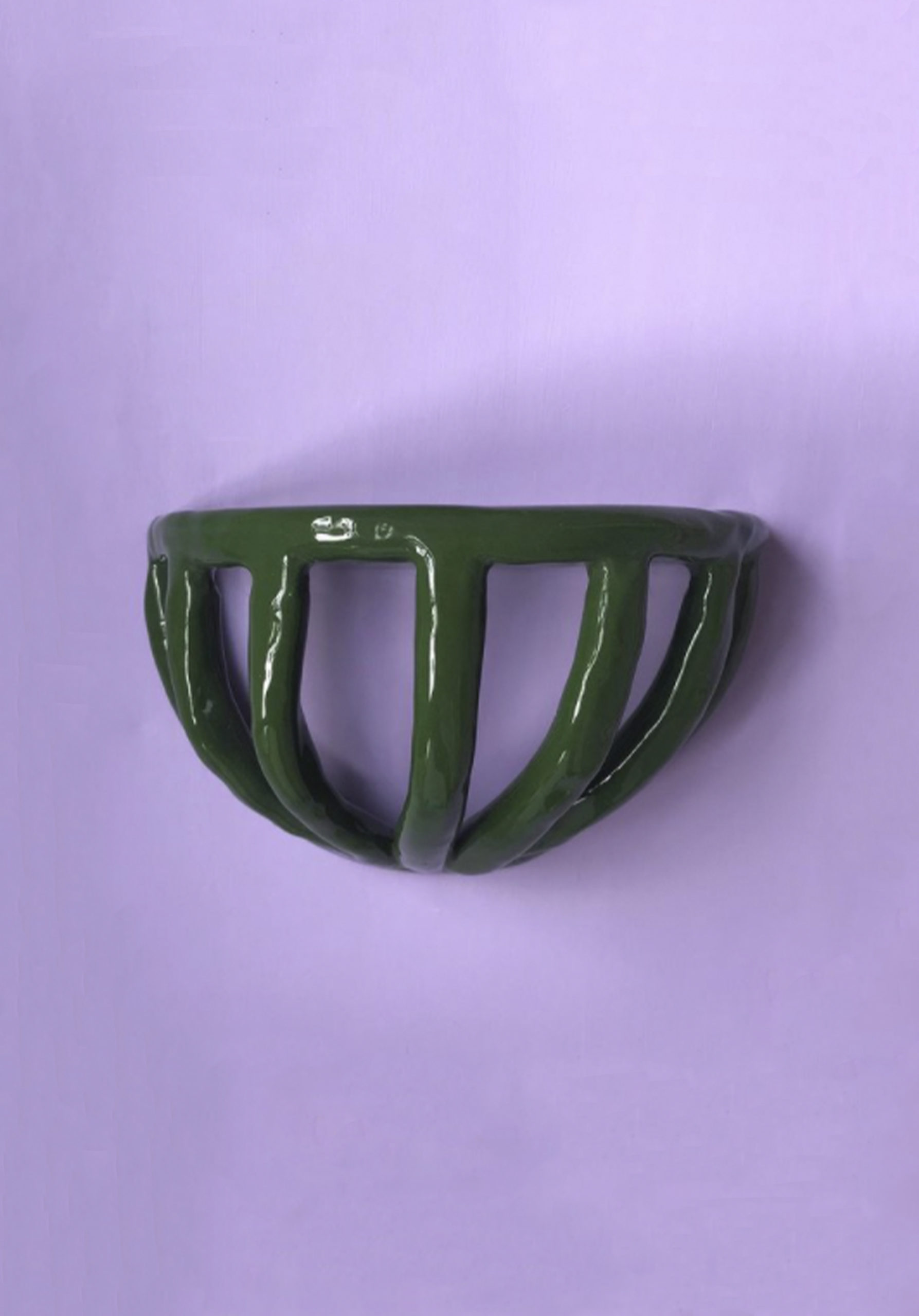 dark green shelf