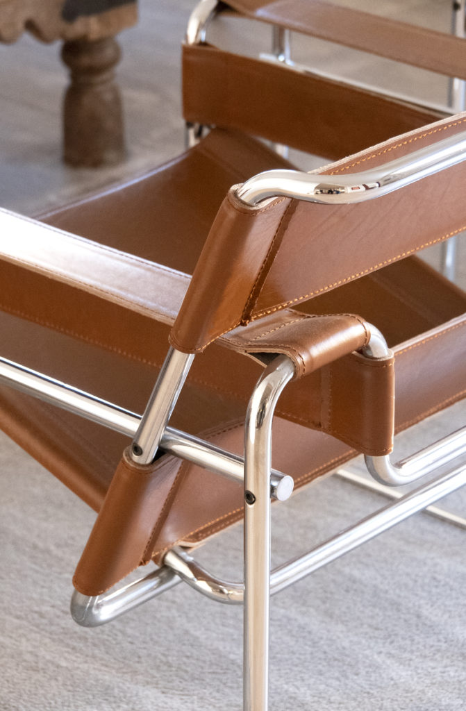 Wassily Chair In Leather Les, Wassily Chair Brown Leather